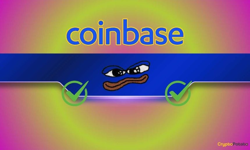 Coinbase Announces Support for Trending Meme Coin, Price Soars