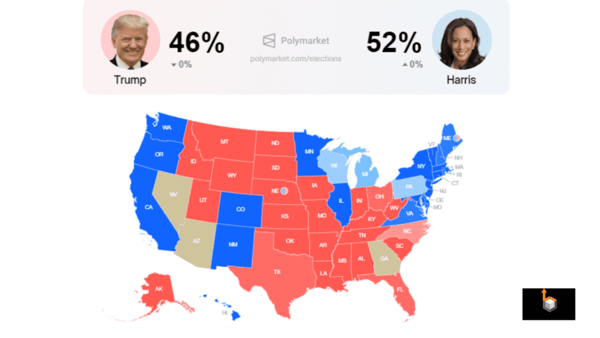 Harris Overtakes Trump In Prediction Markets As Crypto Debate Heats Up